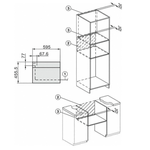 Miele H7840BMX Built In Microwave Combi Oven in Obsidian Black
