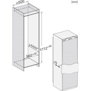 Miele K7715E Built In Fridge