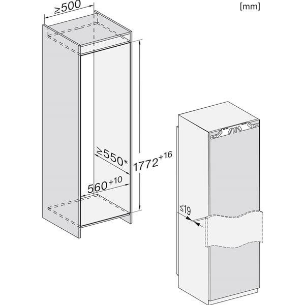 Miele K7767D Built In Fridge