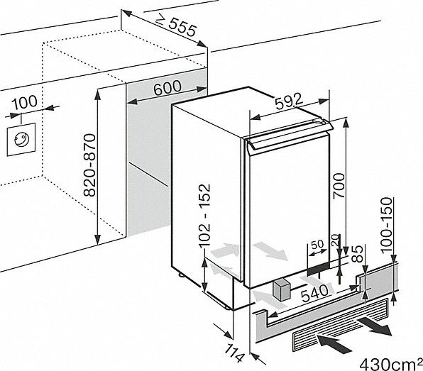 Miele KWT6321UG Built Under Wine Conditioning Unit
