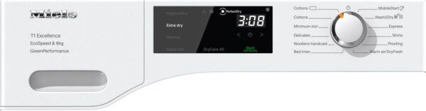 Miele TEF765WP 8kg Freestanding Heat Pump Tumble Dryer - 2