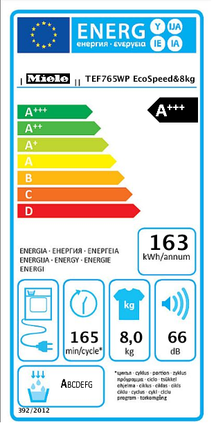 Miele TEF765WP 8kg Freestanding Heat Pump Tumble Dryer - 5