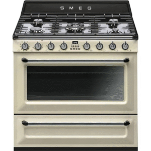 Smeg 90cm Victoria Dual Fuel Range Cooker Cream TR90P9