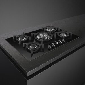 Smeg Classic 5 Burner 75cm Gas Hob Ultra-Low Profile or Fully Flushed PV375CN