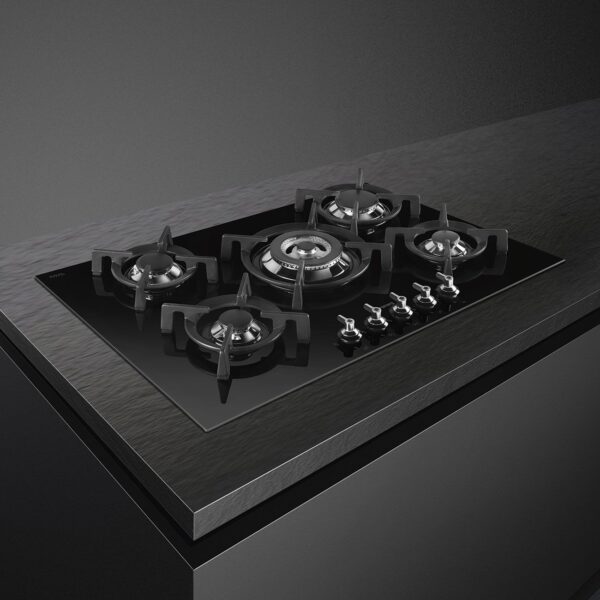 Smeg Classic 5 Burner 75cm Gas Hob Ultra-Low Profile or Fully Flushed PV375CN