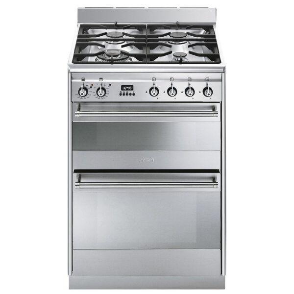 Smeg Classic Concert 60cm Range Cooker with Gas Top Stainless Steel SUK62MX8