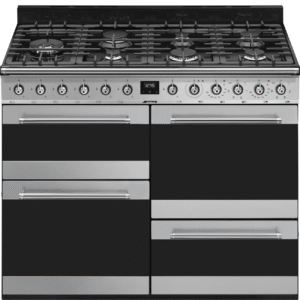Smeg Classic Symphony 110cm Range Cooker with Gas Top Stainless Steel SYD4110-1