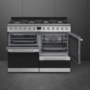 Smeg Classic Symphony 110cm Range Cooker with Gas Top Stainless Steel SYD4110-1