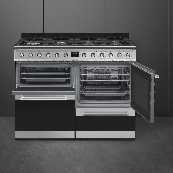 Smeg Classic Symphony 110cm Range Cooker with Gas Top Stainless Steel SYD4110-1