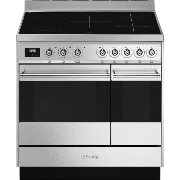 Smeg Classic Symphony 90cm Range Cooker with Induction Top Stainless Steel SY92IPX9