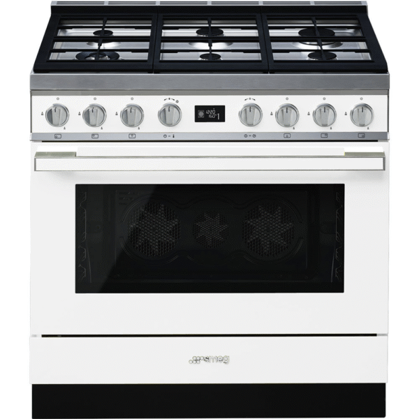 Smeg CPF9GPWH Portofino 90cm Range Cooker with Gas Top