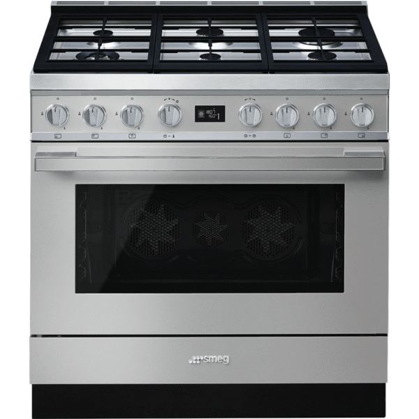 Smeg CPF9GPX Portofino 90cm Range Cooker with Gas Top