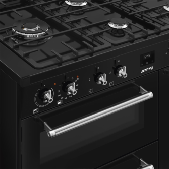Smeg CX113GMBL 110cm Freestanding Range Cooker with Gas Top