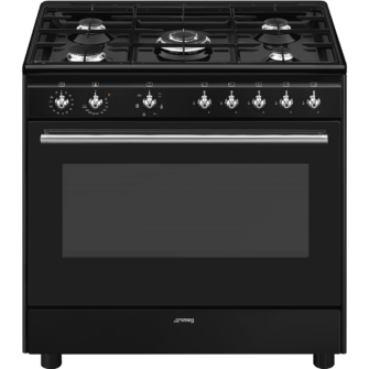 Smeg CX91GMBL 90cm Freestanding Range Cooker with Gas Top