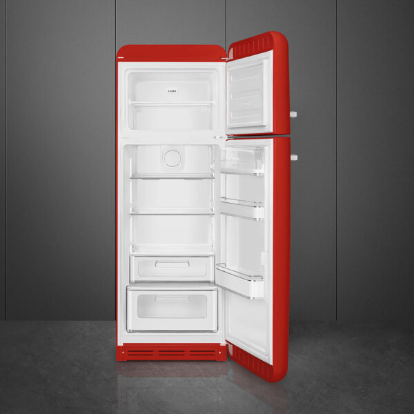 Smeg FAB30RRD5UK 50’s Style Freestanding Right Hinge Fridge Freezer Red