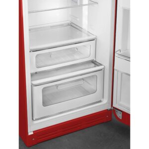 Smeg FAB30RRD5UK 50’s Style Freestanding Right Hinge Fridge Freezer Red