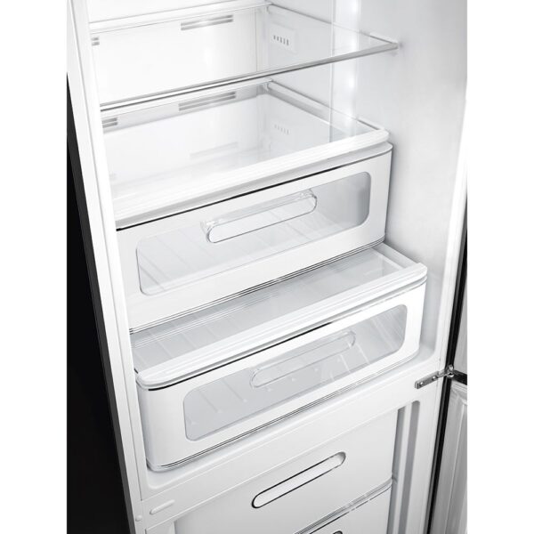 Smeg FAB32RBL5UK 50’s Style 60/40 Freestanding Right Hinge Fridge Freezer Black