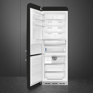 Smeg FAB38LBL5 50’s Style Double Door Freestanding Left Hinge Fridge Freezer Black
