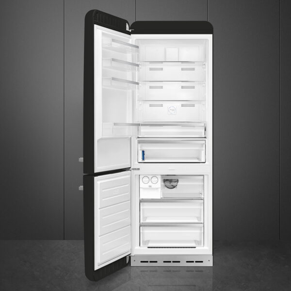 Smeg FAB38LBL5 50’s Style Double Door Freestanding Left Hinge Fridge Freezer Black