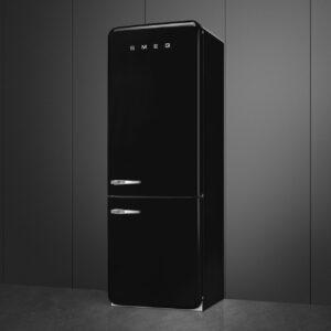 Smeg FAB38RBL5 50’s Style Double Door Freestanding Right Hinge Fridge Freezer Black