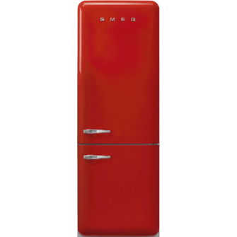 Smeg FAB38RRD5 50’s Style Double Door Freestanding Right Hinge Fridge Freezer Red