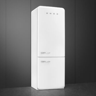 Smeg FAB38RWH5 50’s Style Double Door Freestanding Right Hinge Fridge Freezer White