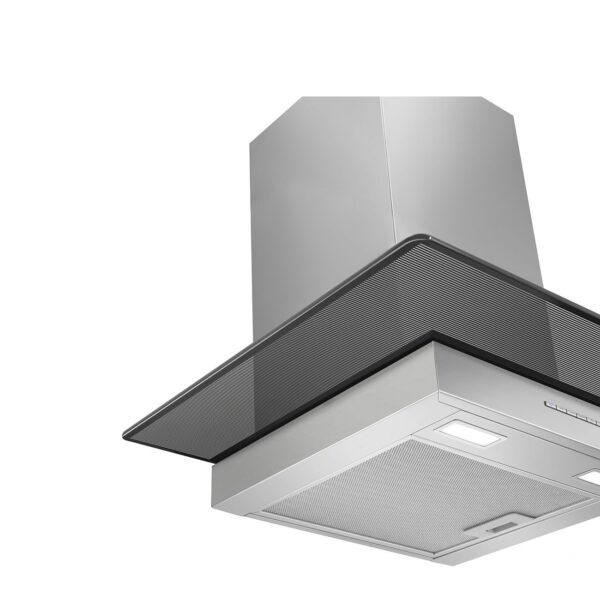 Smeg KBT600VE 60cm Chimney Wall Hood Black Glass and Stainless Steel