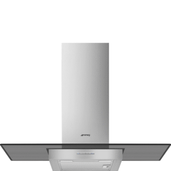 Smeg KBT900VE 90cm Chimney Wall Hood Black Glass and Stainless Steel