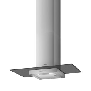 Smeg KBT900VE 90cm Chimney Wall Hood Black Glass and Stainless Steel