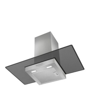Smeg KBT900VE 90cm Chimney Wall Hood Black Glass and Stainless Steel