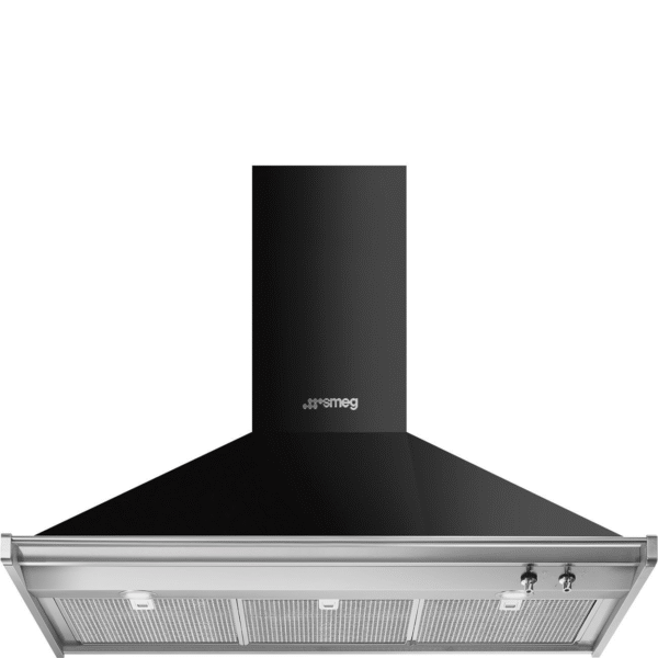 Smeg KD100HNE 100cm Chimney Wall Hood Black