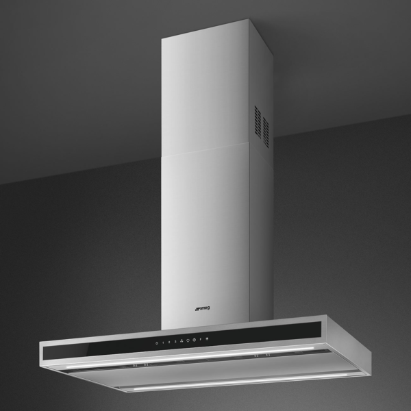 Smeg KLTI9L4X 90cm Chimney Island Hood