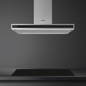 Smeg KLTI9L4X 90cm Chimney Island Hood