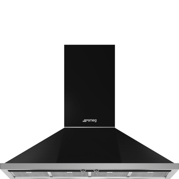 Smeg KPF12BL 120cm Chimney Wall Hood Black