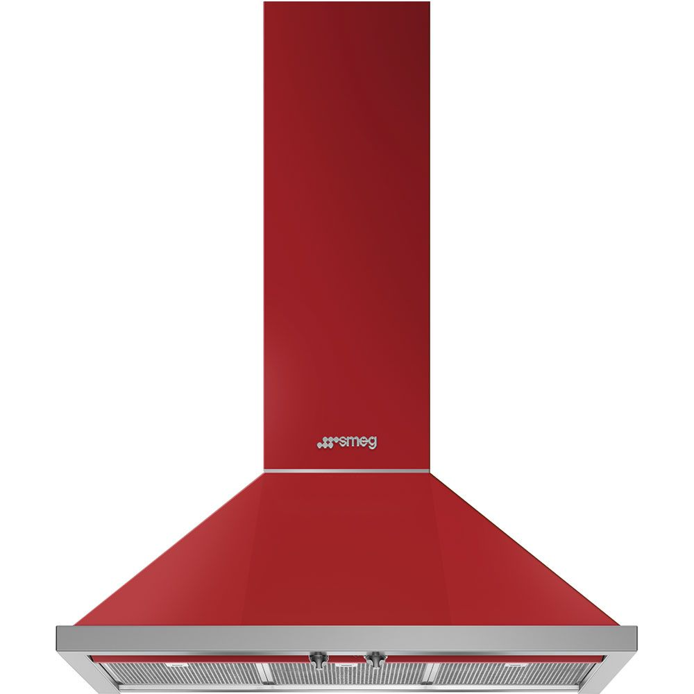 Smeg KPF9RD 90cm Chimney Wall Hood Red