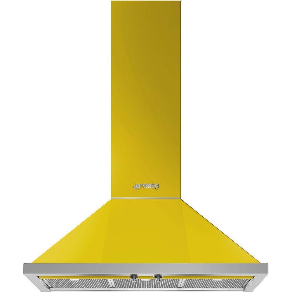 Smeg KPF9YW 90cm Chimney Wall Hood Yellow