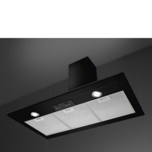 Smeg KSED95NEE 90cm Chimney Wall Hood Black