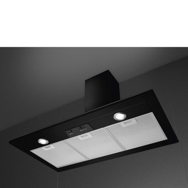 Smeg KSED95NEE 90cm Chimney Wall Hood Black