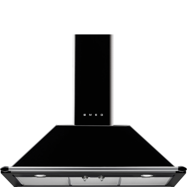 Smeg KT90BLE 90cm Chimney Wall Hood Black