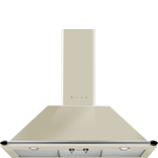 Smeg KT90PE 90cm Chimney Wall Hood Cream