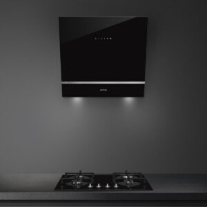 Smeg KV26N 60cm Angled Wall Hood Black