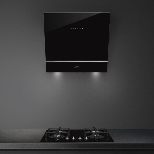 Smeg KV26N 60cm Angled Wall Hood Black