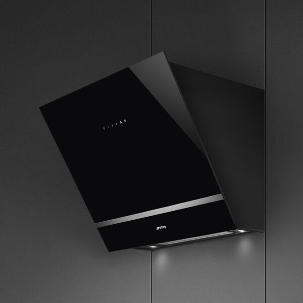Smeg KV26N 60cm Angled Wall Hood Black