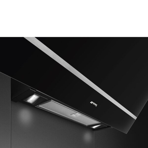 Smeg KV28N 80cm Angled Wall Hood Black