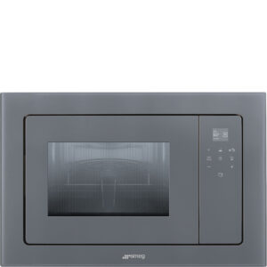 Smeg Linea Built In Microwave with Grill Silver FMI120S2