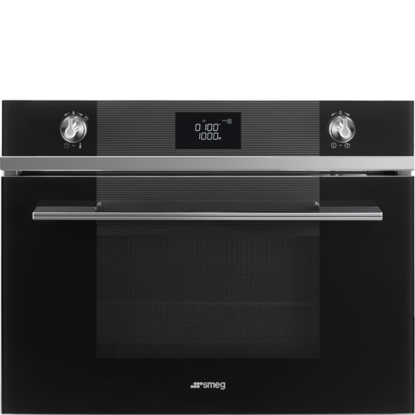 Smeg Linea Combi Microwave Oven Black SF4102MCN