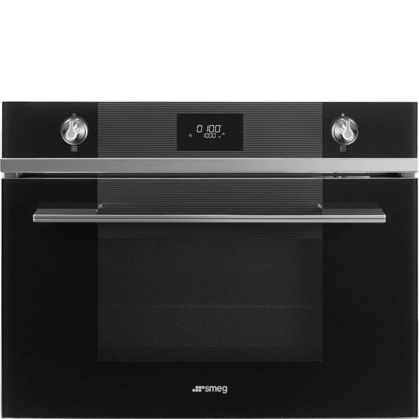 Smeg Linea Microwave with Grill Black SF4101MN1