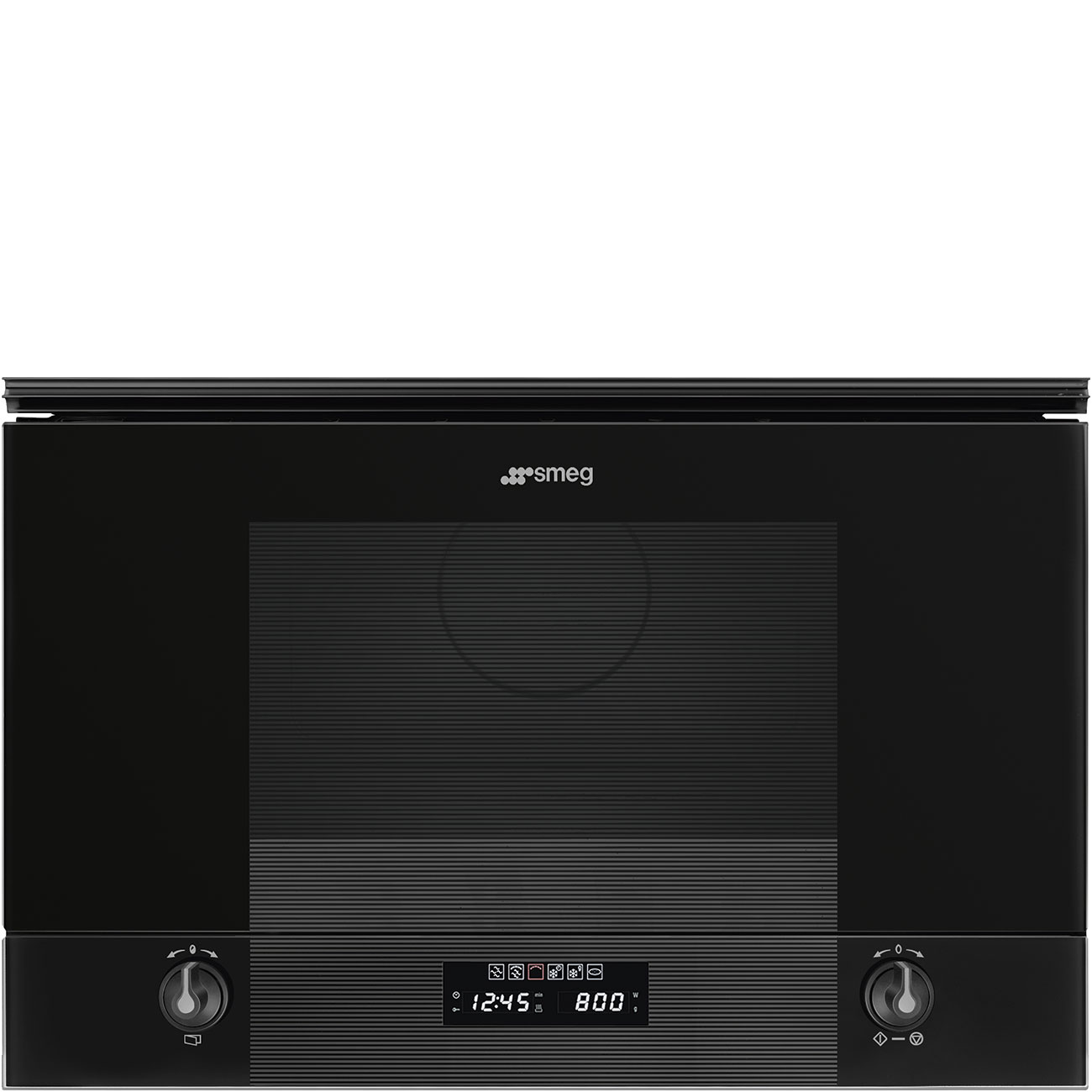 Smeg Mp122b3 Built In Microwave With Grill Black