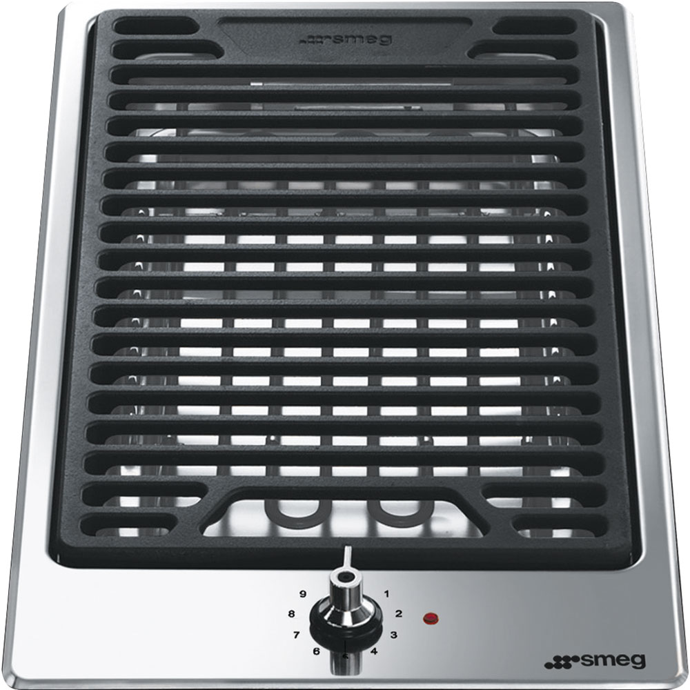 Smeg Pgf30b 30Cm Domino Lava Stone Grill