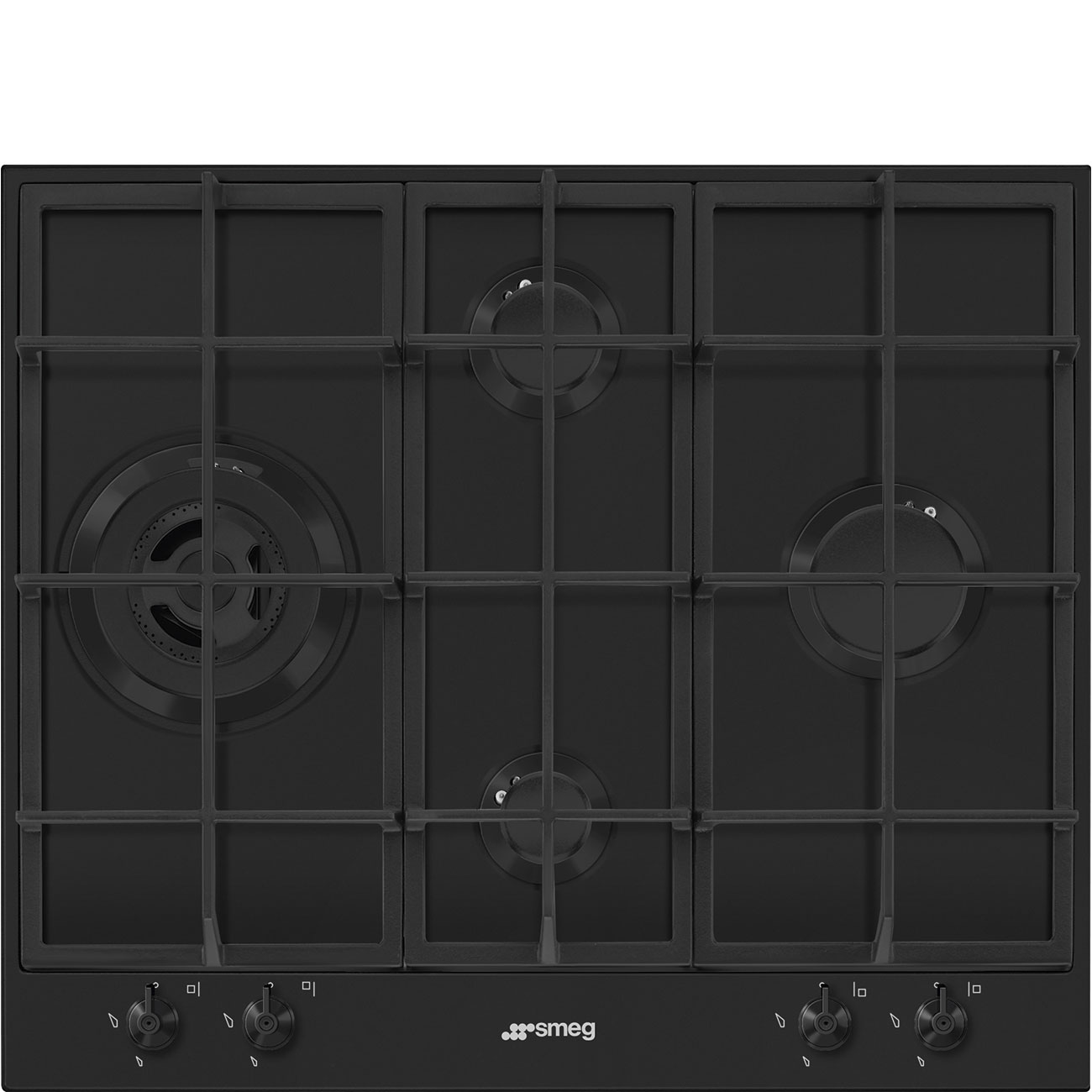 Smeg Px364lmb 4 Burner 60Cm Gas Hob Black
